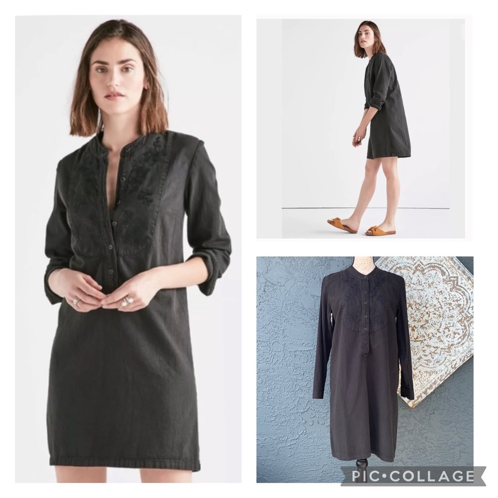 NWT Lucky Brand Popover Embroidered dress M